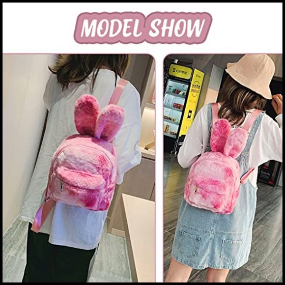 Cute Bunny Backpack Plush Shoulder Bag Satchel Kawaii Y2K Fashion